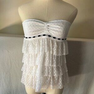 Vintage Y2K Betsey Johnson Tankini Strapless Bikini Top
